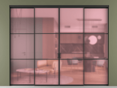 Перегородка Формато внутри проёма 4 створки