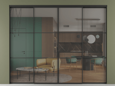 Перегородка Formato внутри проёма 4 створки