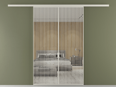 Перегородка Формато вдоль стены 2 створки