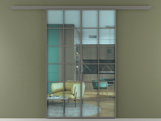 Перегородка Formato вдоль стены 2 створки