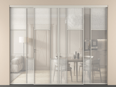 Перегородка Мозаик внутри проёма 4 створки