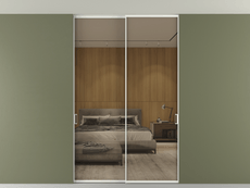 Перегородка Формато внутри проёма скрытое крепление в потолок 2 створки