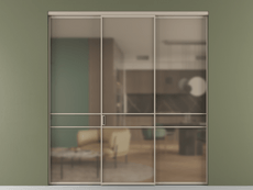 Перегородка Formato внутри проёма 3 створки