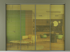 Перегородка Formato внутри проёма 4 створки