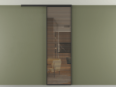 Перегородка Формато вдоль стены на потолок 1 створка