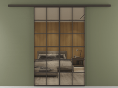 Перегородка Формато вдоль стены 2 створки