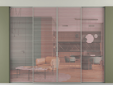 Перегородка Формато внутри проёма скрытое крепление в потолок 4 створки