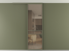 Перегородка Формато вдоль стены на потолок 1 створка