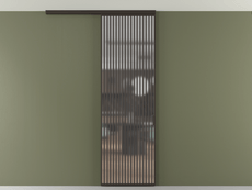 Перегородка Formato вдоль стены на потолок одностворчатая