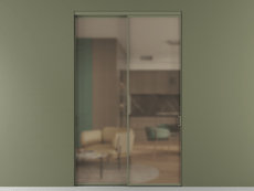 Перегородка Формато внутри проёма 2 створки