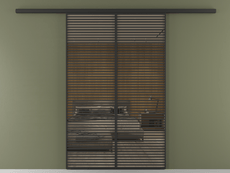 Перегородка Formato вдоль стены двустворчатая