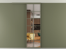 Перегородка Formato вдоль стены на потолок 1 створка