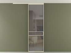 Перегородка Формато вдоль стены на потолок 1 створка