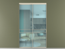 Перегородка Formato внутри проёма 2 створки