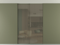 Перегородка Formato внутри проёма скрытое крепление в потолок 2 створки