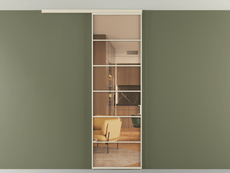 Перегородка Формато вдоль стены на потолок 1 створка