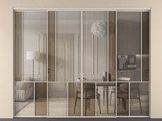 Перегородка Mosaic внутри проёма четырёхстворчатая