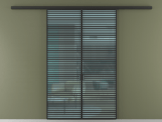 Перегородка Formato вдоль стены 2 створки