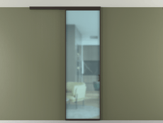 Перегородка Формато вдоль стены на потолок 1 створка