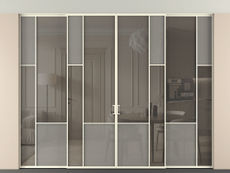 Перегородка Мозаик внутри проёма скрытое крепление в потолок 4 створки