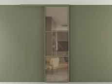 Перегородка Формато вдоль стены на потолок 1 створка