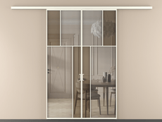 Перегородка Mosaic вдоль стены двустворчатая