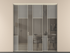 Перегородка Мозаик внутри проёма 3 створки