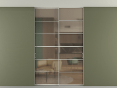 Перегородка Formato внутри проёма скрытое крепление в потолок 2 створки