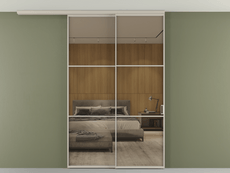 Перегородка Формато вдоль стены на потолок 2 створки с синхронным механизмом