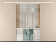 Перегородка Mosaic вдоль стены 2 створки