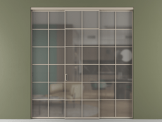 Перегородка Формато внутри проёма 3 створки