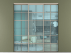 Перегородка Формато внутри проёма 3 створки