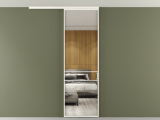 Перегородка Формато вдоль стены на потолок 1 створка