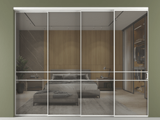 Перегородка Формато внутри проёма 4 створки с синхронным механизмом