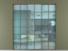 Перегородка Формато внутри проёма 3 створки