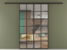 Перегородка Формато вдоль стены 2 створки