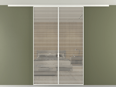 Перегородка Формато вдоль стены на потолок 2 створки