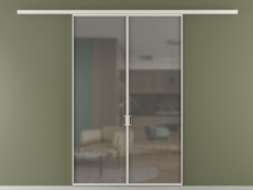 Перегородка Формато вдоль стены 2 створки