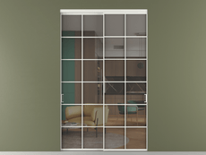 Перегородка Формато внутри проёма 2 створки