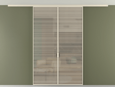 Перегородка Формато вдоль стены на потолок 2 створки