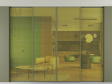 Перегородка Formato внутри проёма скрытое крепление в потолок 4 створки