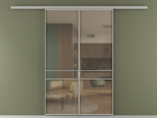 Перегородка Формато вдоль стены 2 створки