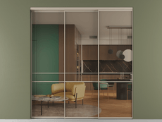 Перегородка Формато внутри проёма 3 створки с синхронным механизмом