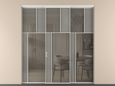 Перегородка Мозаик внутри проёма 3 створки