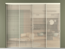 Перегородка Формато внутри проёма 4 створки с синхронным механизмом