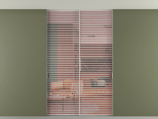 Перегородка Формато внутри проёма скрытое крепление в потолок 2 створки