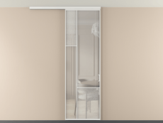 Перегородка Mosaic вдоль стены на потолок 1 створка