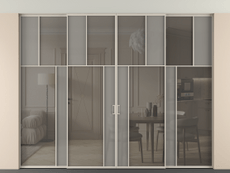 Перегородка Mosaic внутри проёма скрытое крепление в потолок 4 створки