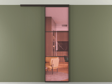 Перегородка Formato вдоль стены на потолок 1 створка