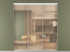 Перегородка Formato внутри проёма 3 створки